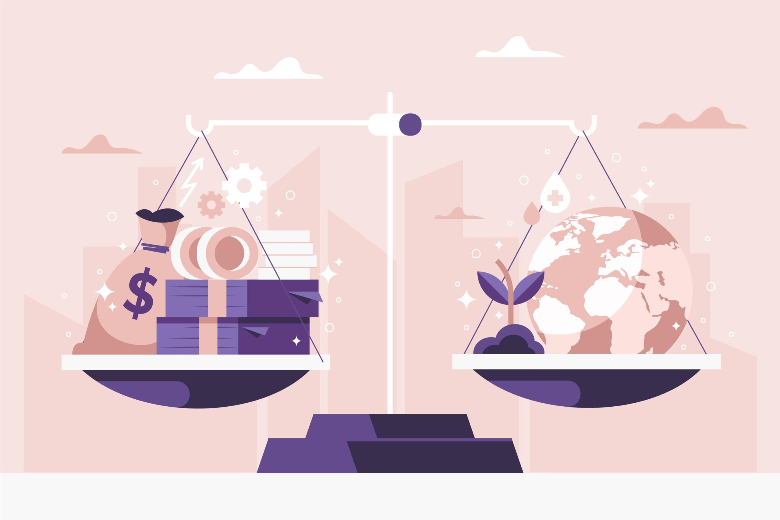 The balance between demand and supply